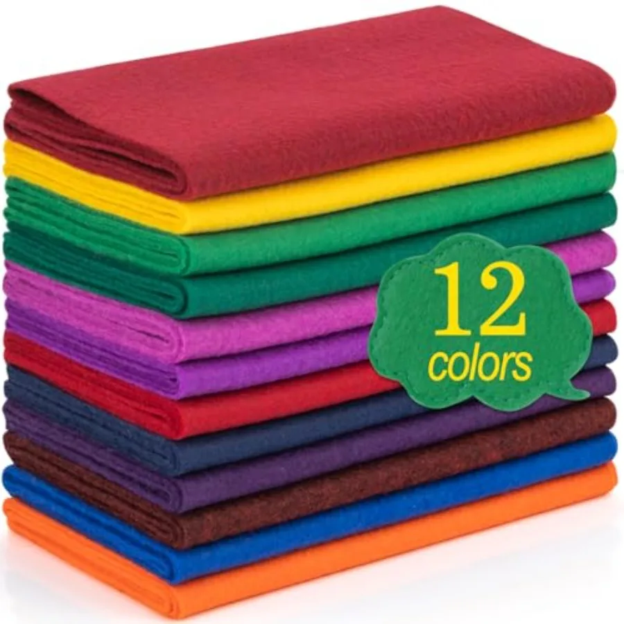 12 Rolls 8"x35" 1.4mm Thick Soft Felt Fabric Sheet 12 Assorted Dark Series Colors Felt Pack for DIY Craft Sewing Squares Nonwov
12 Rolls 8"x35" 1.4mm Thick Soft Felt Fabric Sheet 12 Assorted Dark Series Colors Felt Pack for DIY Craft Sewing Squares Nonwov