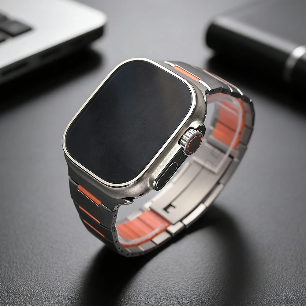 Роскошный ремешок из нержавеющей стали для Apple Watch Ultra 3 49 мм, Series 11 10 46 мм, 9 8 7 45 мм, резиновый мужской браслет для IWatch 6 5 4 SE3 44 мм
Роскошный ремешок из нержавеющей стали для Apple Watch Ultra 3 49 мм, Series 11 10 46 мм, 9 8 7 45 мм, резиновый мужской браслет для IWatch 6 5 4 SE3 44 мм
