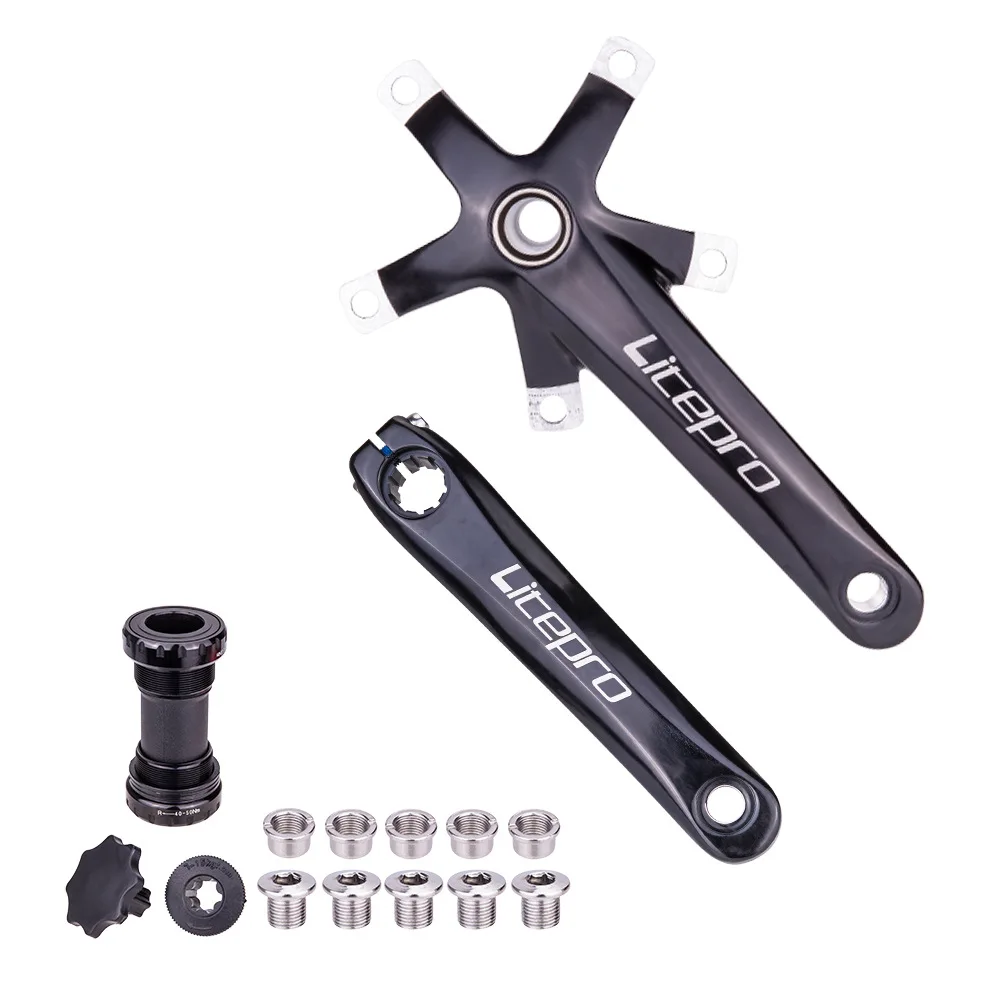 Litepro Folding Bike Alloy Crankset 170Mm with BB Bottom Bracket Road Bike 130BCD Bicycle Parts Black
Litepro Folding Bike Alloy Crankset 170Mm with BB Bottom Bracket Road Bike 130BCD Bicycle Parts Black
