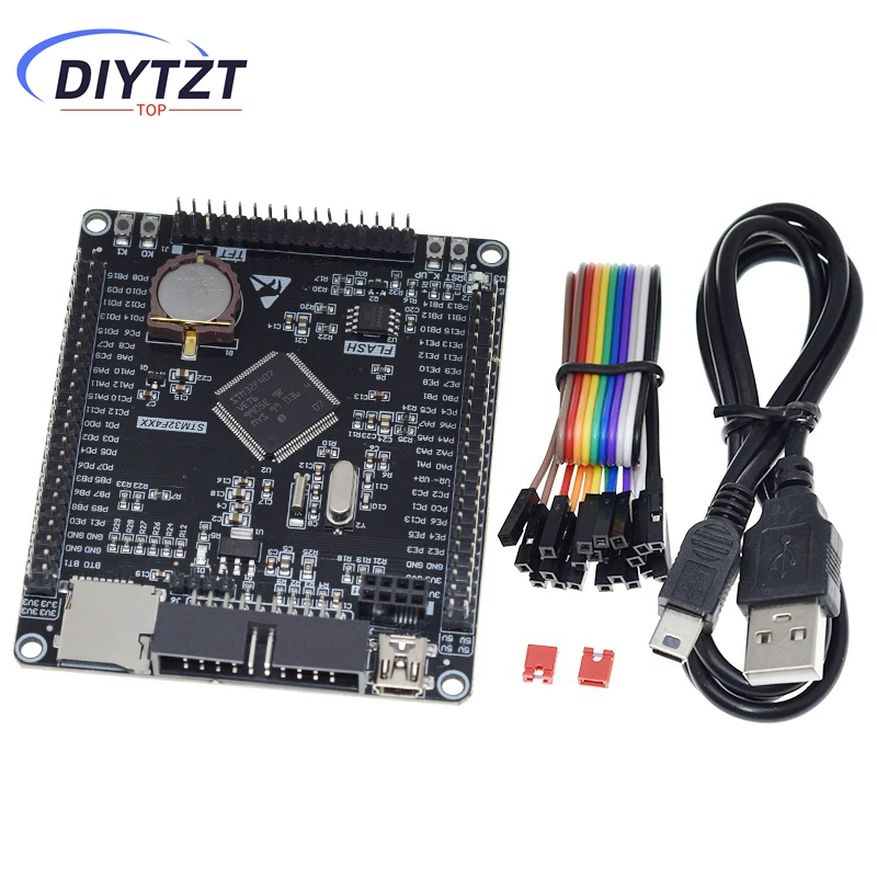 Плата разработки DIYTZT STM32F407VET6 Cortex-M4 STM32 Минимальная системная плата обучения Основная плата ARM
Плата разработки DIYTZT STM32F407VET6 Cortex-M4 STM32 Минимальная системная плата обучения Основная плата ARM