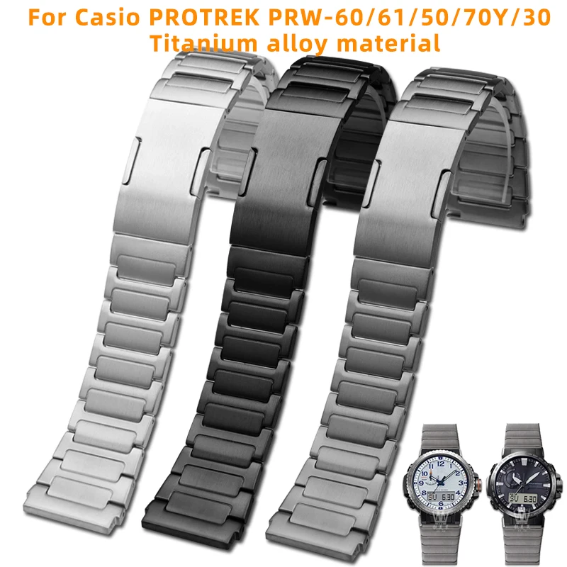 For Casio PROTREK Mountaineering Strap PRW-60/61/50/70Y/30 Titanium Strap Quick Release High Quality Titanium Alloy 23mm
For Casio PROTREK Mountaineering Strap PRW-60/61/50/70Y/30 Titanium Strap Quick Release High Quality Titanium Alloy 23mm