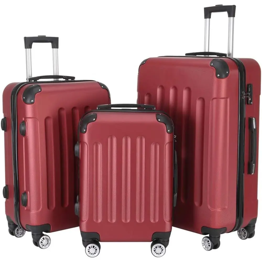 Expandable ABS Hardshell Spinner Luggage Set with TSA Lock, 20/24/28 (Claret)
Expandable ABS Hardshell Spinner Luggage Set with TSA Lock, 20/24/28 (Claret)