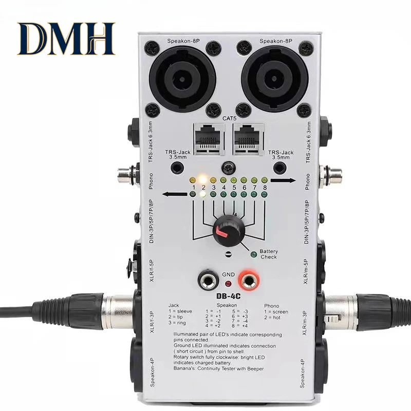 DMH .DB-4C/CT-8 Тестер линий аудиосигналов для сетевого и компьютерного оборудования
DMH .DB-4C/CT-8 Тестер линий аудиосигналов для сетевого и компьютерного оборудования