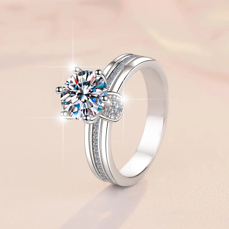 Women's PT950 Platinum 3Ct Moissanite Round Six-Prong Ring - Women's exclusive, stable base, daily exquisite essential
Women's PT950 Platinum 3Ct Moissanite Round Six-Prong Ring - Women's exclusive, stable base, daily exquisite essential