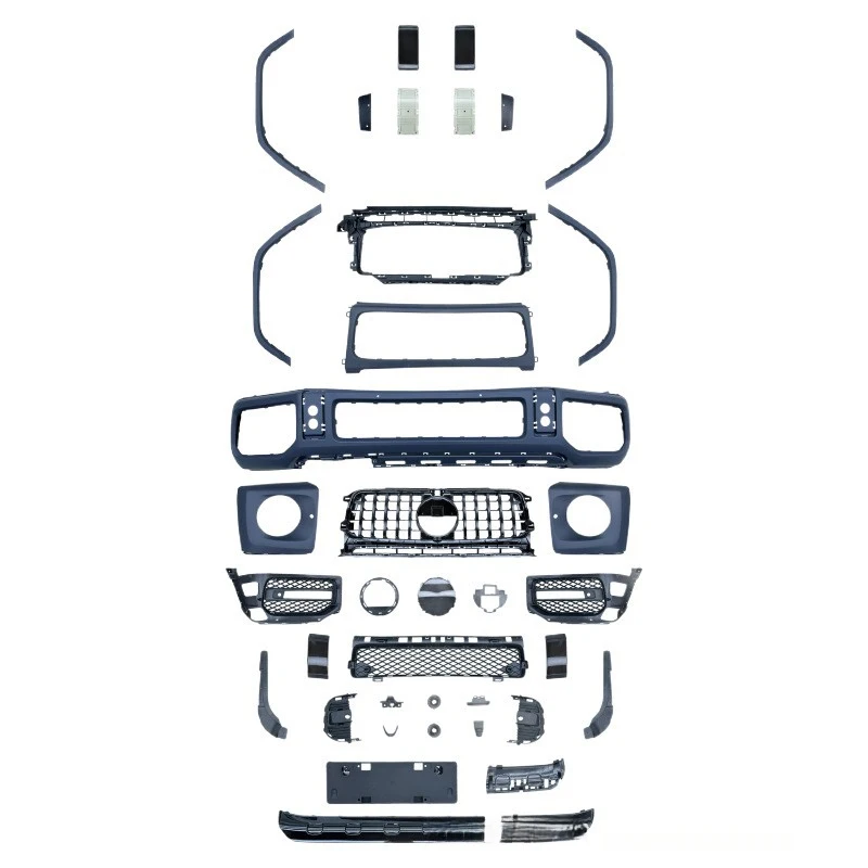 Suitable for 19-23 Mercedes-Benz G-Class G350 G500 W464 modified G63 front bumper, grille, wheel arches, and body kit
Suitable for 19-23 Mercedes-Benz G-Class G350 G500 W464 modified G63 front bumper, grille, wheel arches, and body kit