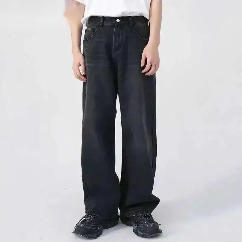 Men's Jeans New Korean Personality Straight Wide Leg Denim Pants Fashion Autumn Spring Vintage Male Trousers 9AD7QE
Men's Jeans New Korean Personality Straight Wide Leg Denim Pants Fashion Autumn Spring Vintage Male Trousers 9AD7QE