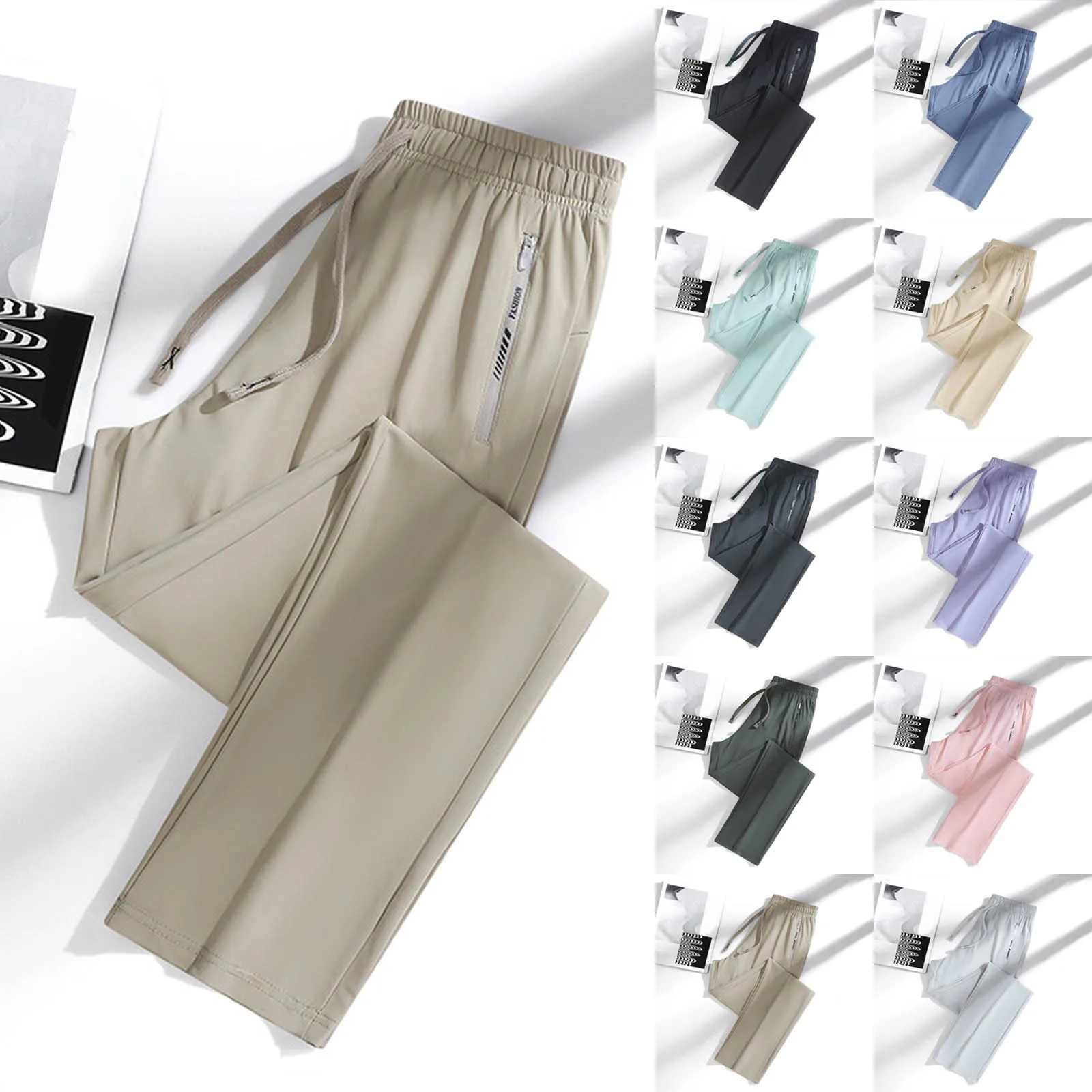 New Summer Ice Silk Neutral Outdoor Sports Pants Comfortable Breathable Sweat-Absorbing Quick Drying Men'S Ladies Running Pants
New Summer Ice Silk Neutral Outdoor Sports Pants Comfortable Breathable Sweat-Absorbing Quick Drying Men'S Ladies Running Pants