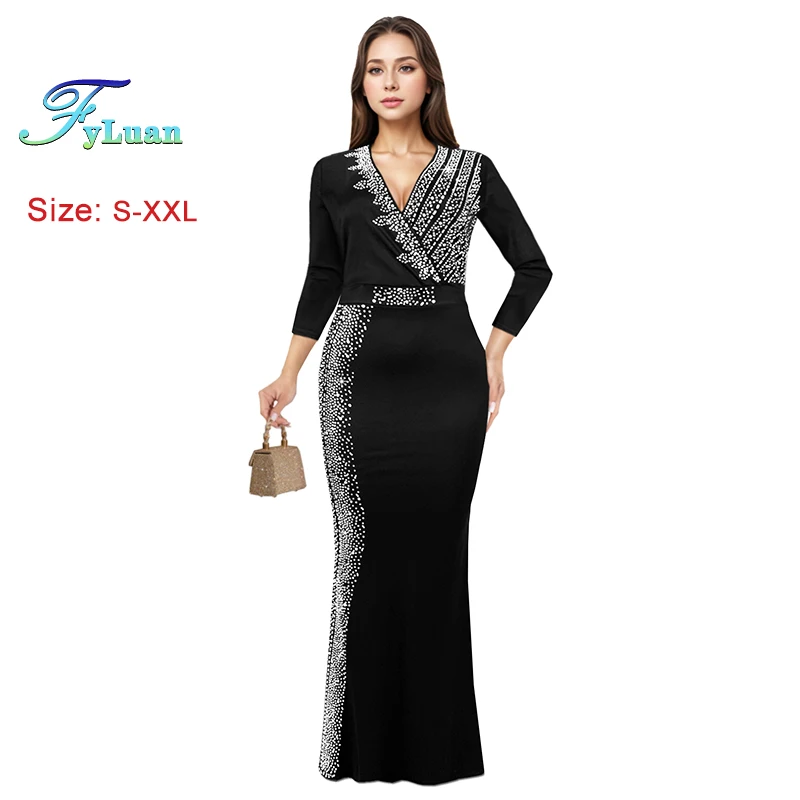 Hot Sale Of The Season Women's Waist Wrap Long Dress Temperament Solid Color Skinny Deep V Neck Lady Decor Dinner Dress Clothes
Hot Sale Of The Season Women's Waist Wrap Long Dress Temperament Solid Color Skinny Deep V Neck Lady Decor Dinner Dress Clothes