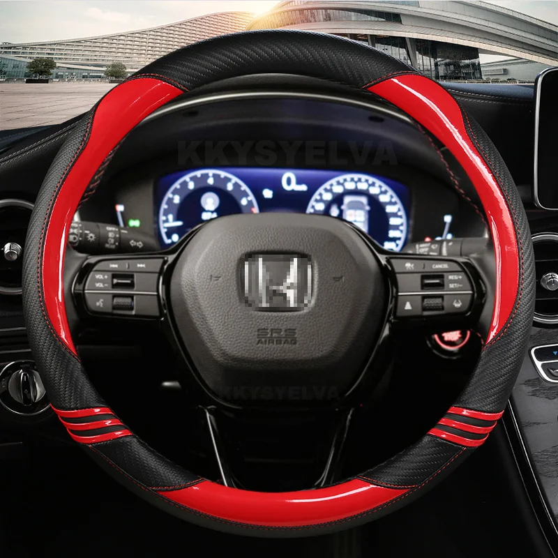 For Honda Civic 2016 2017 2018 2019 2020 2021 2022 10th Car Steering Wheel Cover PU Leather+Carbon Fiber Auto Accessories
For Honda Civic 2016 2017 2018 2019 2020 2021 2022 10th Car Steering Wheel Cover PU Leather+Carbon Fiber Auto Accessories