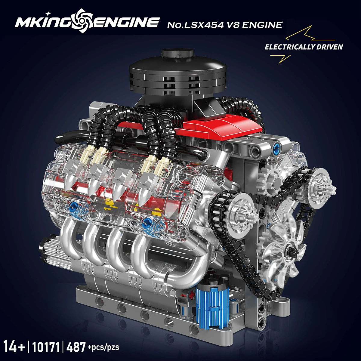 V8 Engine Building Blocks Kit 487pcs Electric Motorized STEM Model
V8 Engine Building Blocks Kit 487pcs Electric Motorized STEM Model