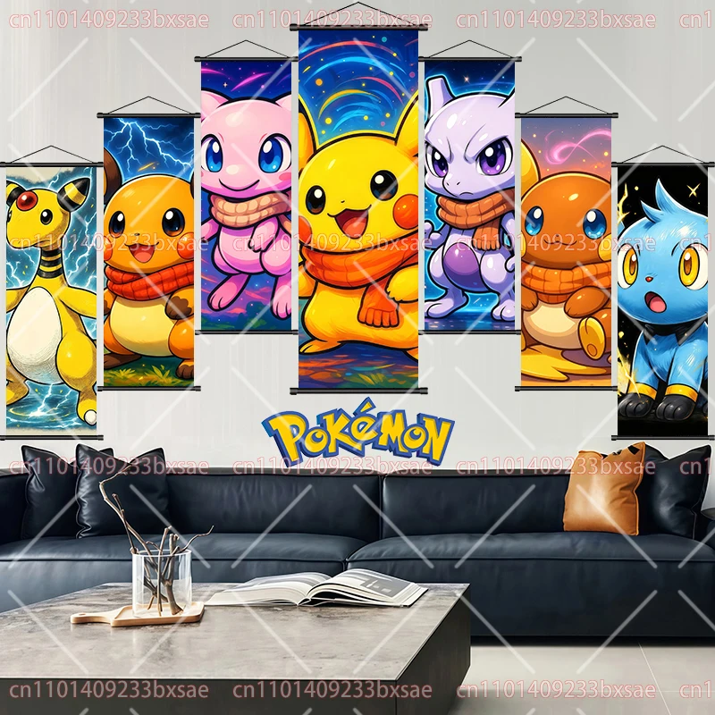 Classic Anime Scroll Painting Pokémon HD Poster Charmander Ampharos Mewtwo Bulbasaur Room Decoration Children's Birthday Gift
Classic Anime Scroll Painting Pokémon HD Poster Charmander Ampharos Mewtwo Bulbasaur Room Decoration Children's Birthday Gift