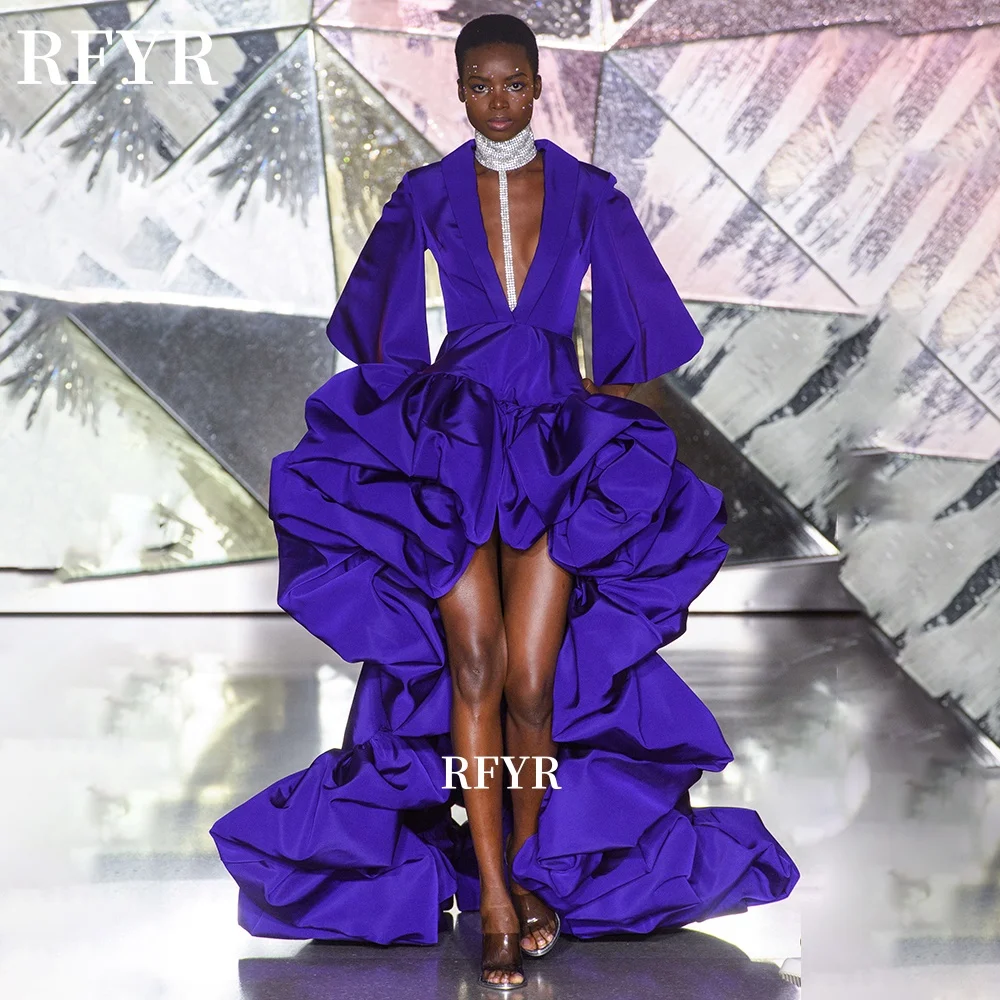 RFYR A Line Evening Sexy V Neck Party Dresses Long Sleeve Women High Low Celebrity Gala Dresses vestidos de fiesta Customized
RFYR A Line Evening Sexy V Neck Party Dresses Long Sleeve Women High Low Celebrity Gala Dresses vestidos de fiesta Customized