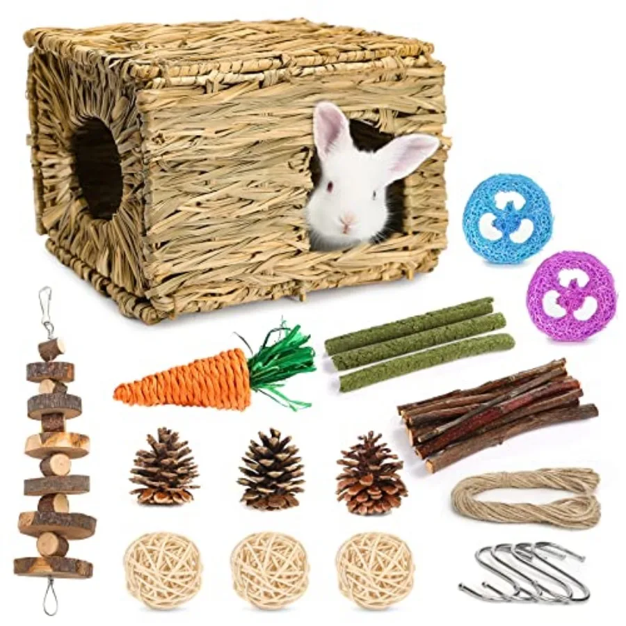 Bunny Grass House-Hand Made Edible Natural Grass Hideaway Comfortable Playhouse for Rabbits, Guinea Pigs and Small Animals to P
Bunny Grass House-Hand Made Edible Natural Grass Hideaway Comfortable Playhouse for Rabbits, Guinea Pigs and Small Animals to P