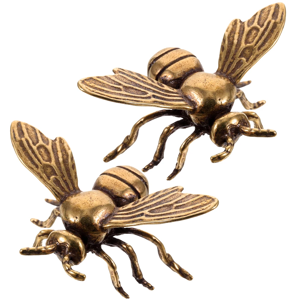 2pcs Brass Bee Figurines Small Desk Accessories Home Decor Insect naments Miniature Scene Craftsmanship Lasting Use Vivid
2pcs Brass Bee Figurines Small Desk Accessories Home Decor Insect naments Miniature Scene Craftsmanship Lasting Use Vivid