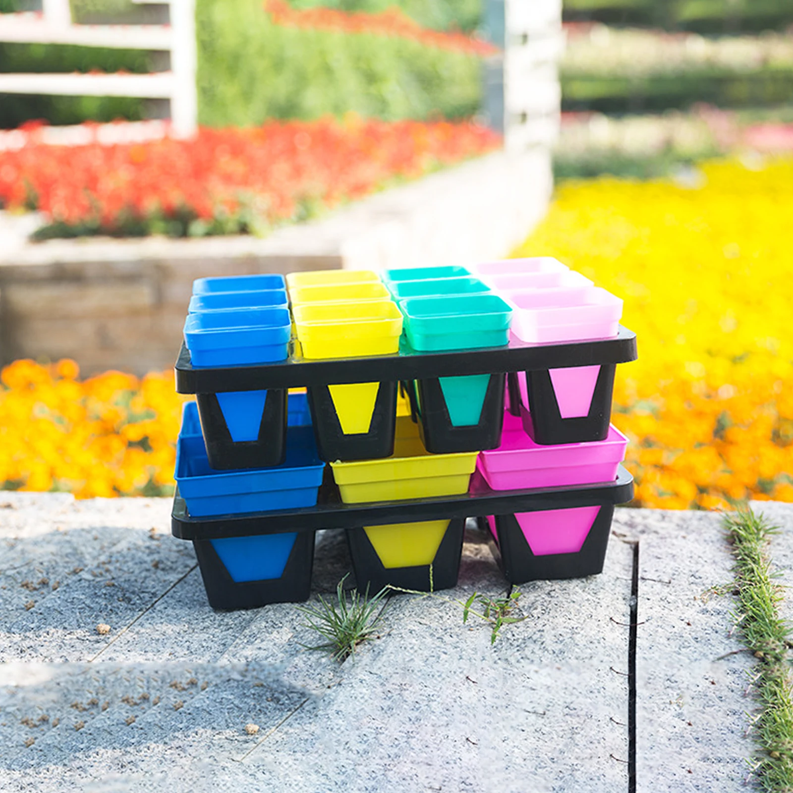1 Set 12 Grids Plastic Grow Trays Nursery Starter Pots Seedling Gardening Supplies Hydroponic Planting Tray Lightweight Durable
1 Set 12 Grids Plastic Grow Trays Nursery Starter Pots Seedling Gardening Supplies Hydroponic Planting Tray Lightweight Durable