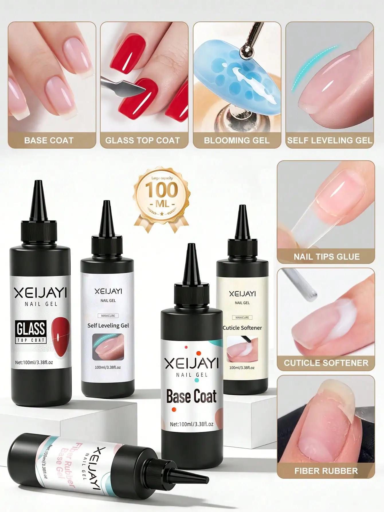 XEIJAYI 100ml Glass Seal Adhesive Scratch resistant, Waterproof, Oil resistant 7 nail functional adhesives to choose from
XEIJAYI 100ml Glass Seal Adhesive Scratch resistant, Waterproof, Oil resistant 7 nail functional adhesives to choose from