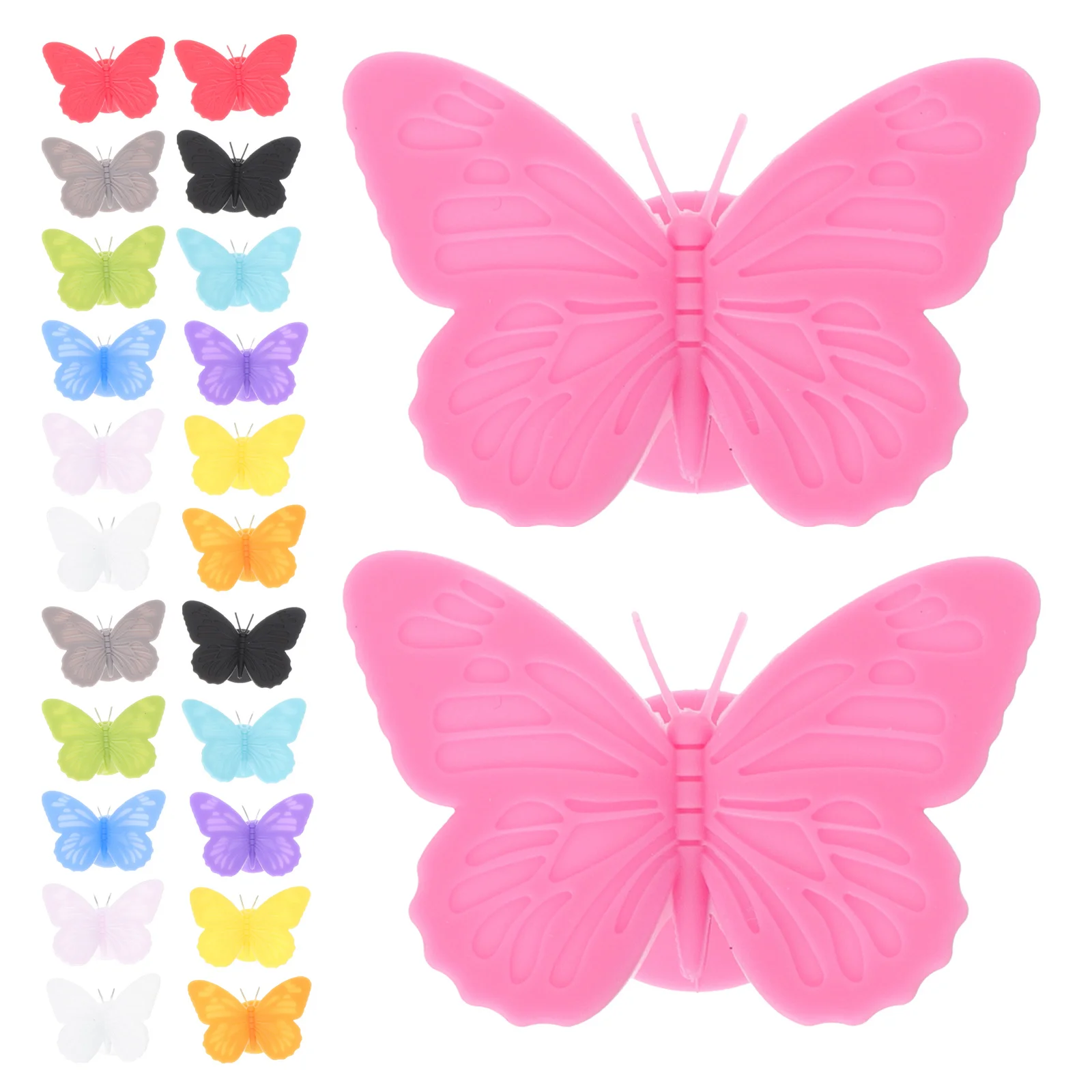 24Pcs Reusable Butterfly Glass Markers Silicone Drink Tags Suction Base Easy Rinse Wine Flute Charms for Party Wedding Events
24Pcs Reusable Butterfly Glass Markers Silicone Drink Tags Suction Base Easy Rinse Wine Flute Charms for Party Wedding Events