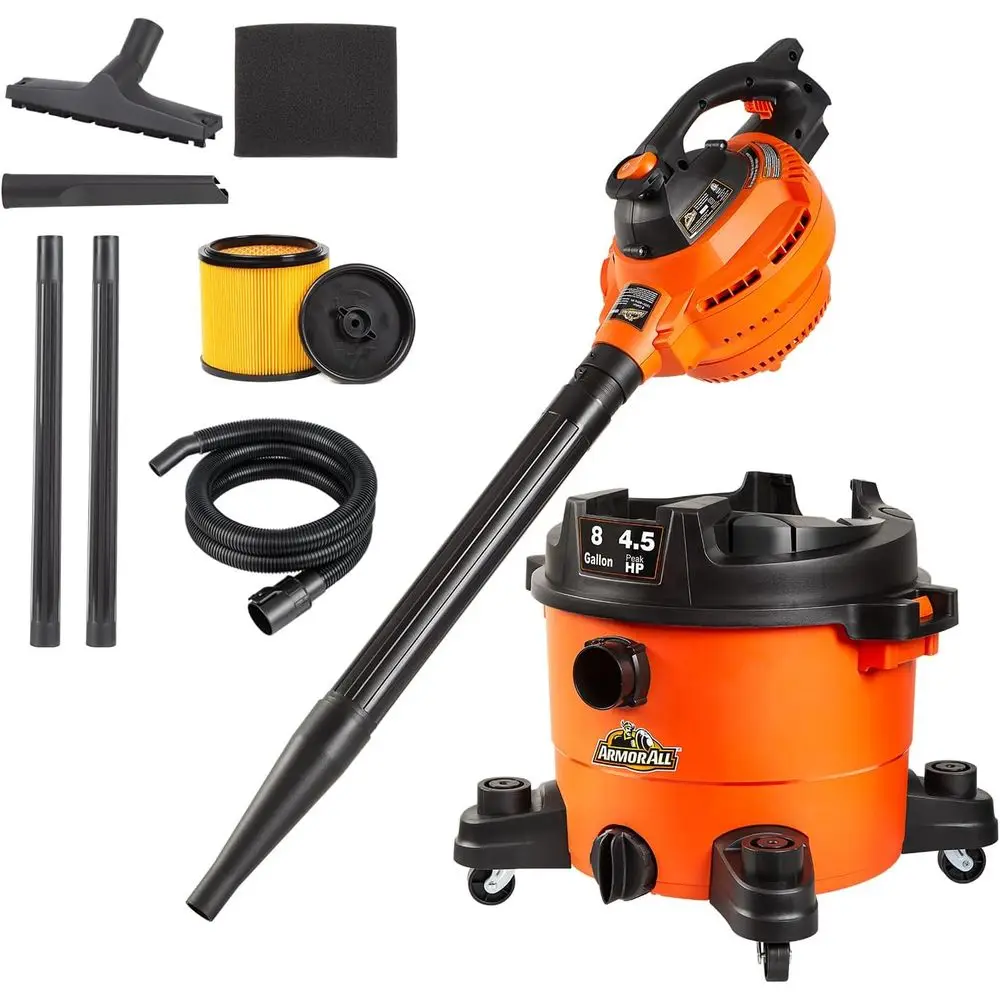 8-Gallon 4.5 HP Wet/Dry Vacuum with Detachable Blower, Orange
8-Gallon 4.5 HP Wet/Dry Vacuum with Detachable Blower, Orange