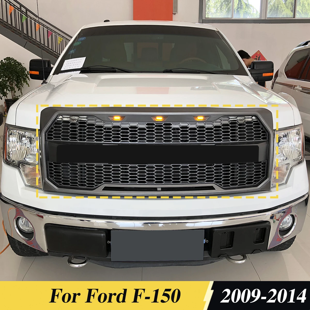Black Front Grille Fits For Ford F150 2009-2014 With Led Lights F-150 Grill
Black Front Grille Fits For Ford F150 2009-2014 With Led Lights F-150 Grill