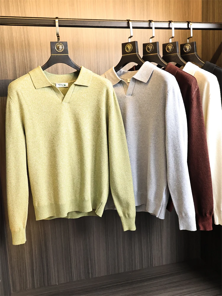 Элитный мужской однотонный трикотаж Busin с v-образным воротником, свитер с кубинским воротником, модный повседневный длинный све, дышащий осенний топ
Элитный мужской однотонный трикотаж Busin с v-образным воротником, свитер с кубинским воротником, модный повседневный длинный све, дышащий осенний топ