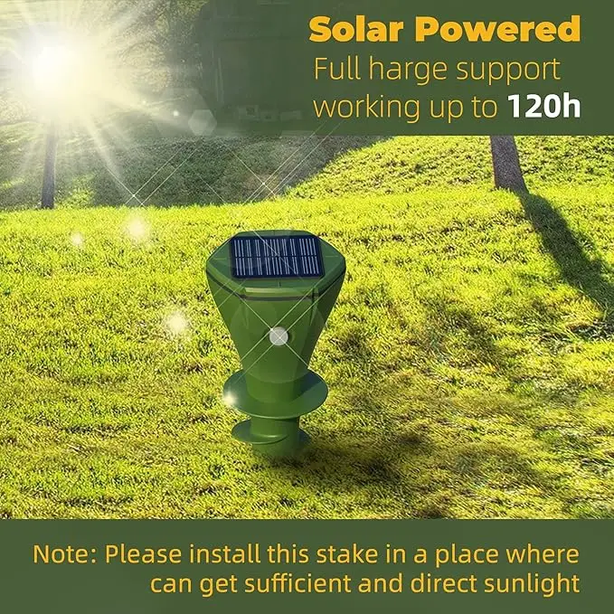1PC Solar Powered Waterproof Screw Mole Repellent, Sonic Gopher Repellent for Lawn Yard, Outdoor Groundhog Deterren
1PC Solar Powered Waterproof Screw Mole Repellent, Sonic Gopher Repellent for Lawn Yard, Outdoor Groundhog Deterren 