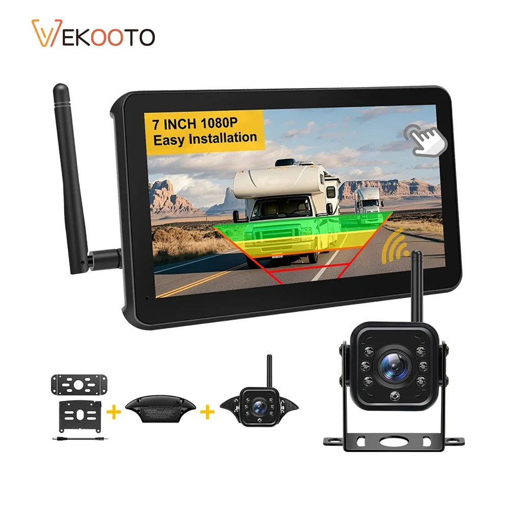 BSD Blind Spot Alert 7" Touchscreen Truck Rear View Camera Monitor Night Vision Waterproof Parking Sensor 12V-24V for Bus RV Van
BSD Blind Spot Alert 7" Touchscreen Truck Rear View Camera Monitor Night Vision Waterproof Parking Sensor 12V-24V for Bus RV Van