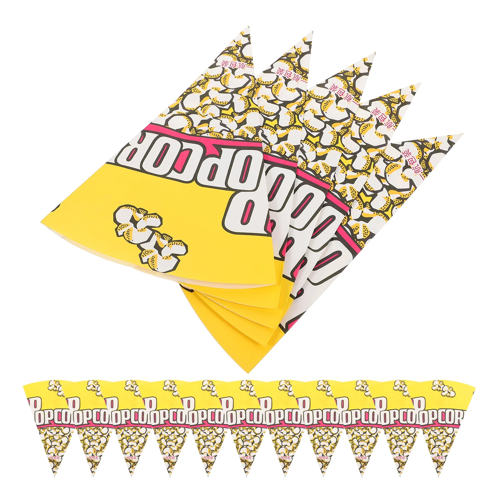 100pcs Popcorn Paper Bag Triangle Cone Food Storage Safe Candy Cake Bread Sausage Chips Snack Bags Gift Packaging Box
100pcs Popcorn Paper Bag Triangle Cone Food Storage Safe Candy Cake Bread Sausage Chips Snack Bags Gift Packaging Box