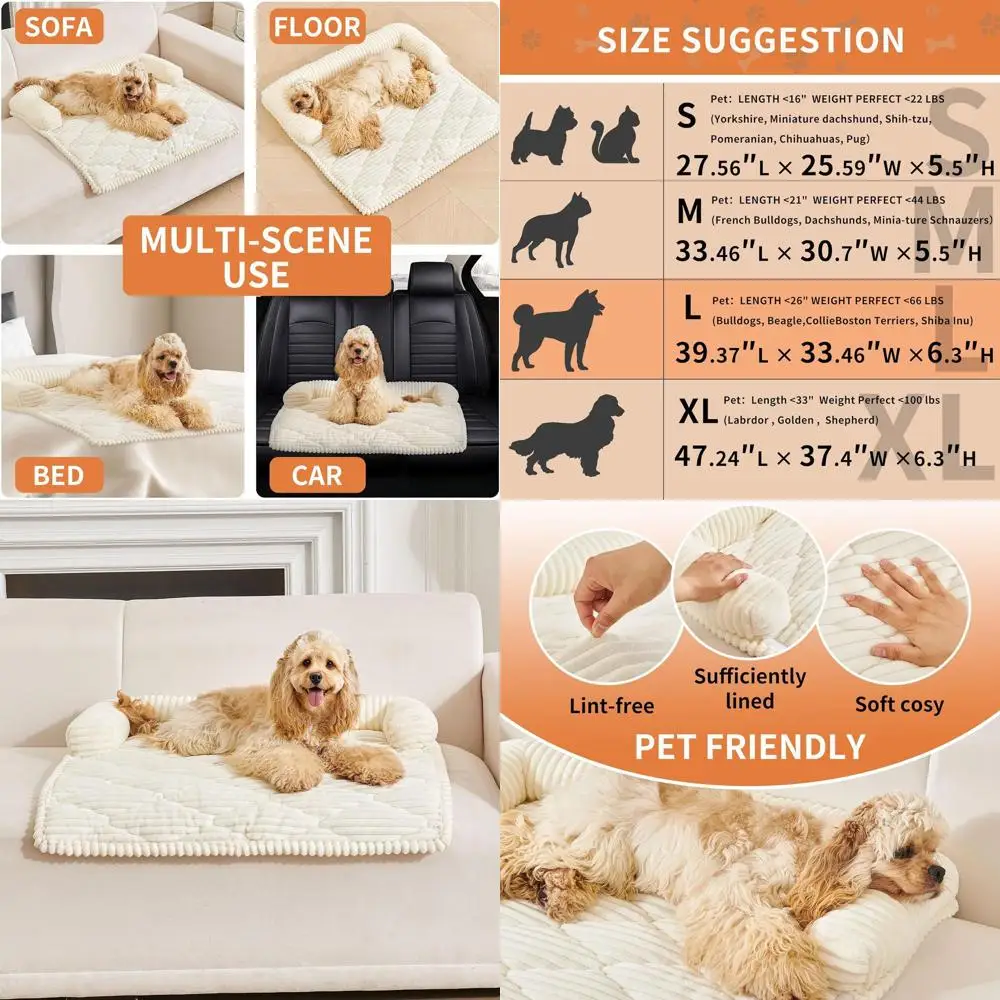 Всесезонный моющийся чехол-накидка для дивана для крупных собак и кошек – нескользящий, толстый, белый, большой размер
Всесезонный моющийся чехол-накидка для дивана для крупных собак и кошек – нескользящий, толстый, белый, большой размер