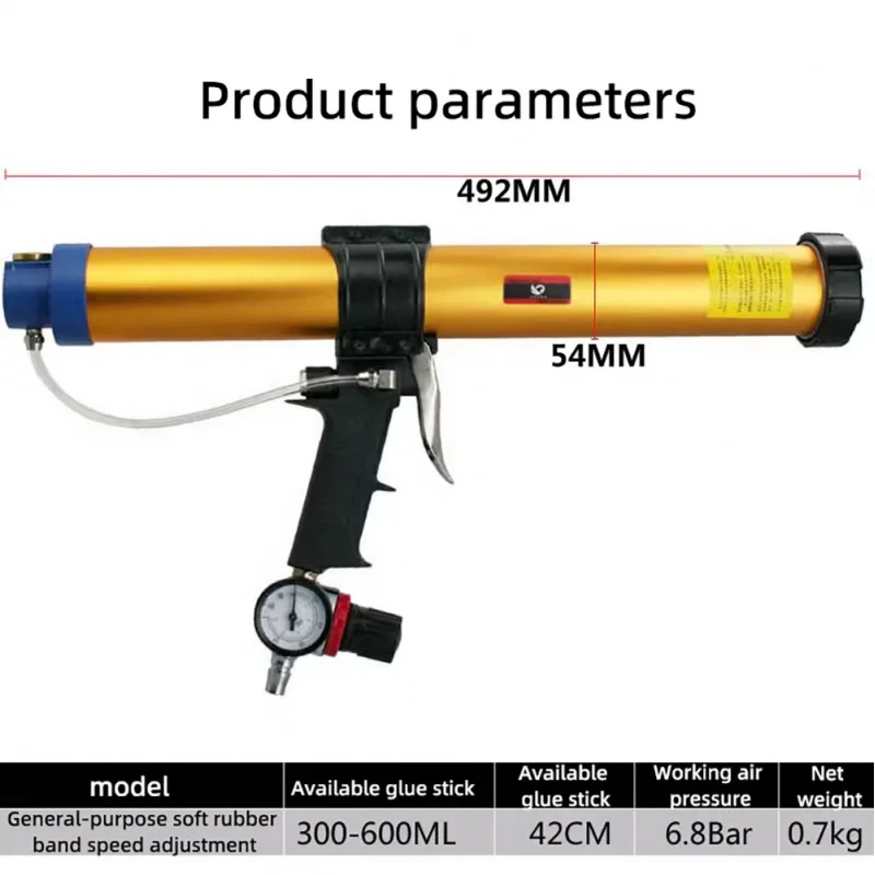 SUBAO 600 мл пневматический стеклянный пистолет, инструмент для герметика пены, 20 резиновых насадок
SUBAO 600 мл пневматический стеклянный пистолет, инструмент для герметика пены, 20 резиновых насадок