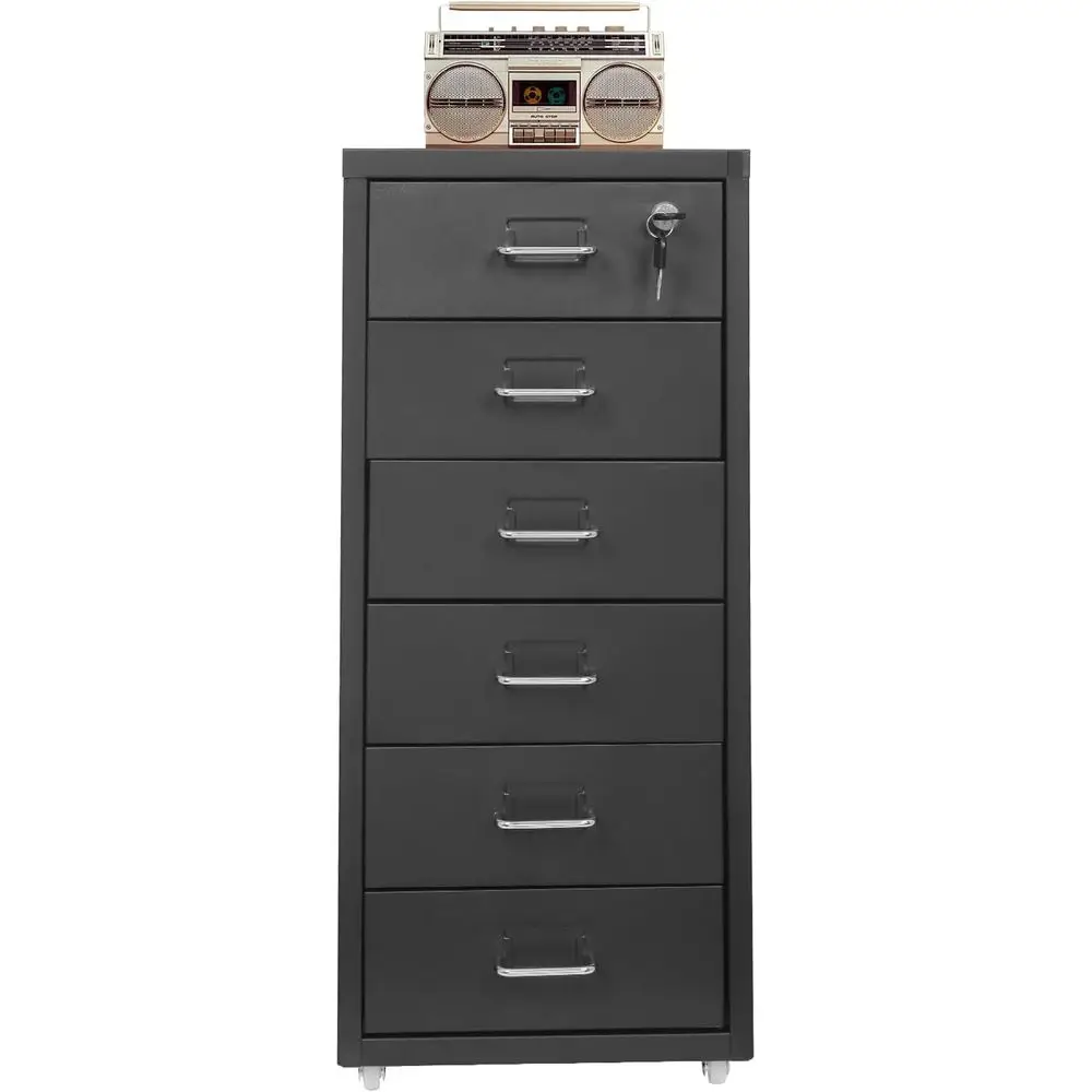 6-Drawer Lockable Vertical File Cabinet, Mobile Vertical File Cabinet with Casters, Black Office Organizer for Documents, Home O
6-Drawer Lockable Vertical File Cabinet, Mobile Vertical File Cabinet with Casters, Black Office Organizer for Documents, Home O