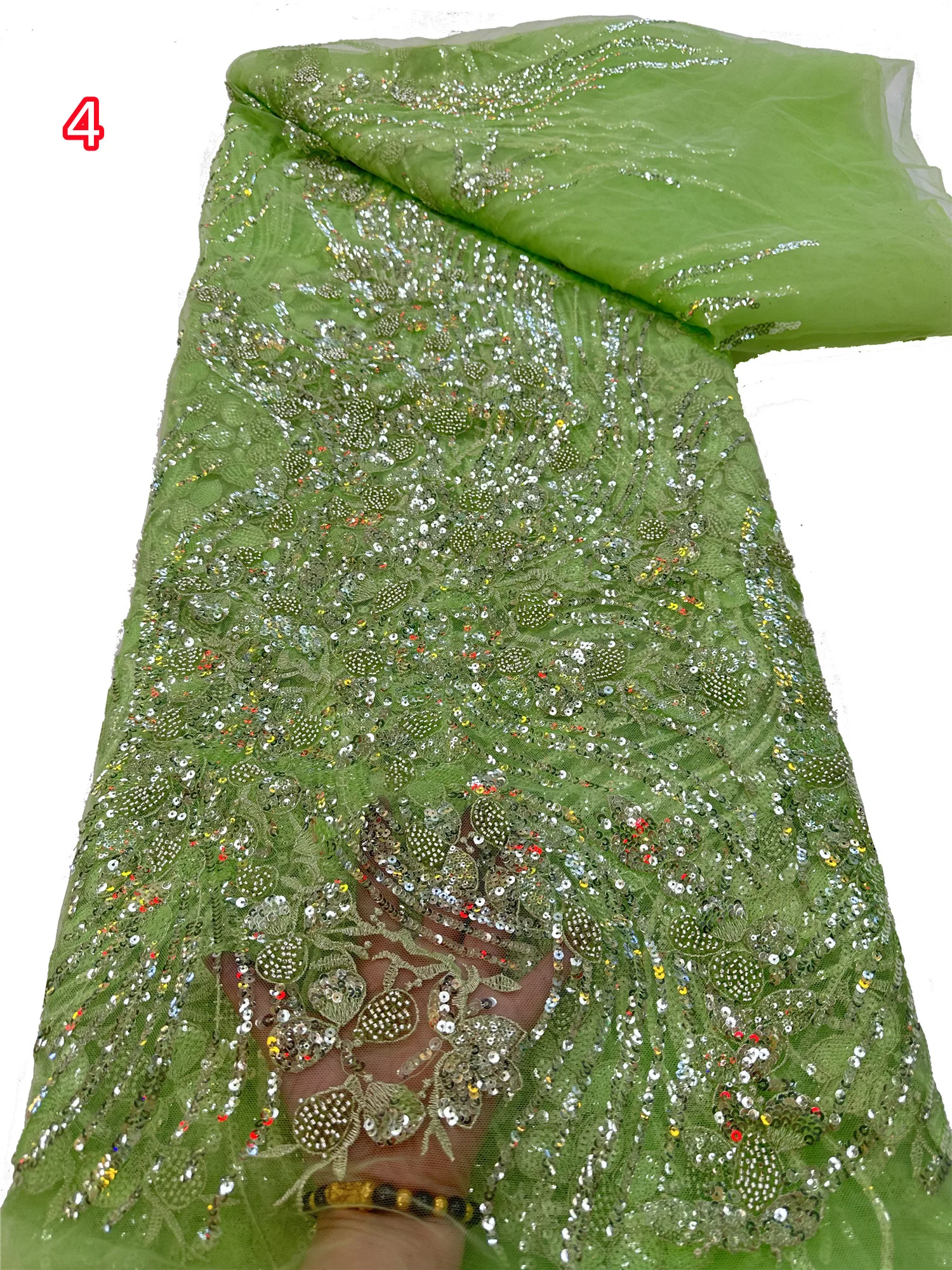 Burst large flower bead sequin lace embroidery, Europe and the United States high custom heavy industry plus bead evening dress
Burst large flower bead sequin lace embroidery, Europe and the United States high custom heavy industry plus bead evening dress