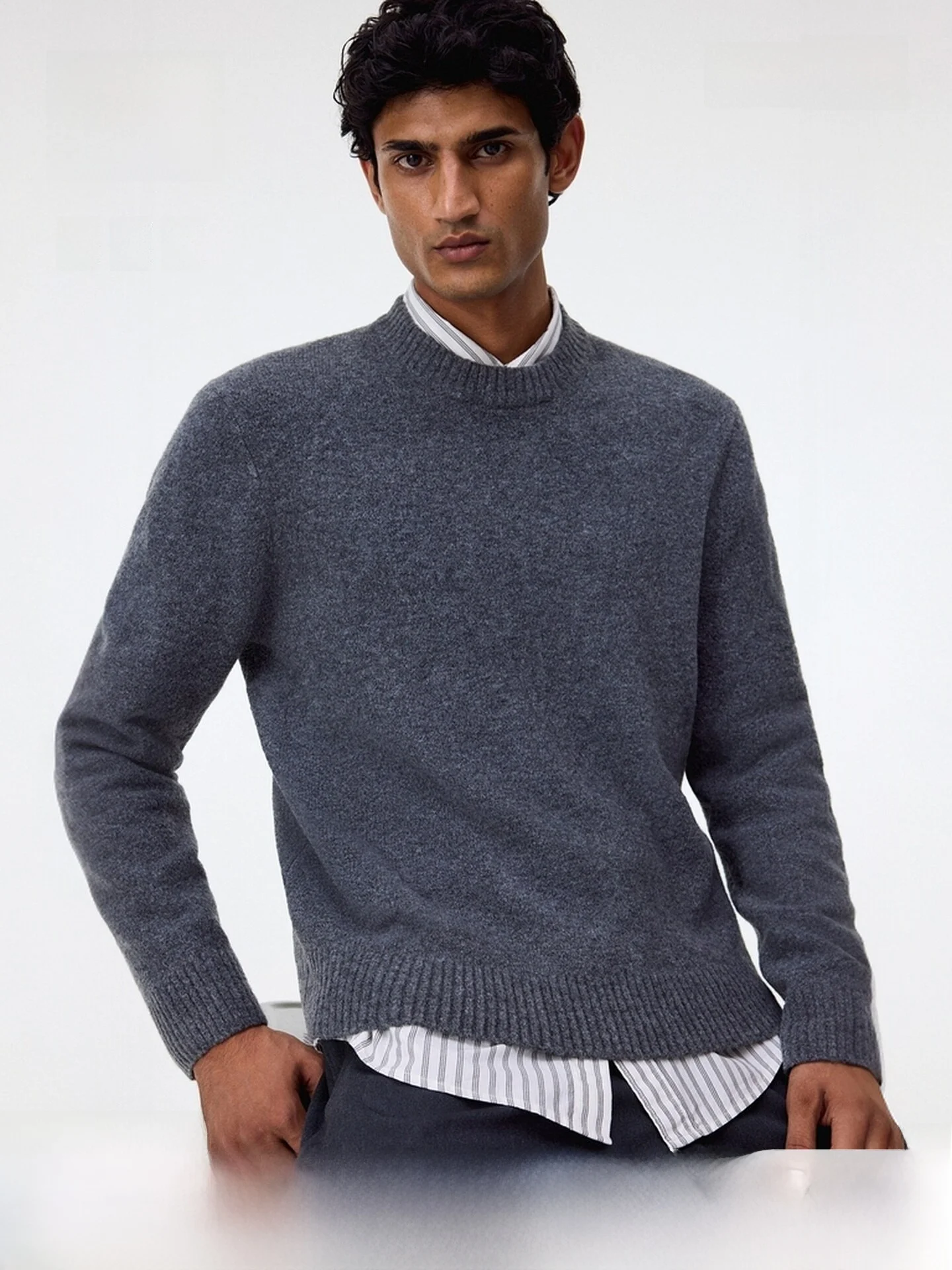 Men's Knitted Wool Blend Fleece Lined Slim Fit Base Layer Sweater Casual Style Polyester Acrylic Wool Nylon Blend H&M 1296588
Men's Knitted Wool Blend Fleece Lined Slim Fit Base Layer Sweater Casual Style Polyester Acrylic Wool Nylon Blend H&M 1296588