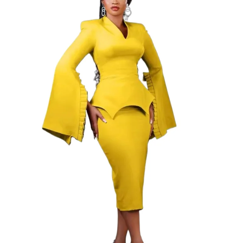 African Dresses for Women Polyester African Long Sleeve V-neck Party Evening Midi Bodycon Dress Dashiki African Clothes Gowns
African Dresses for Women Polyester African Long Sleeve V-neck Party Evening Midi Bodycon Dress Dashiki African Clothes Gowns
