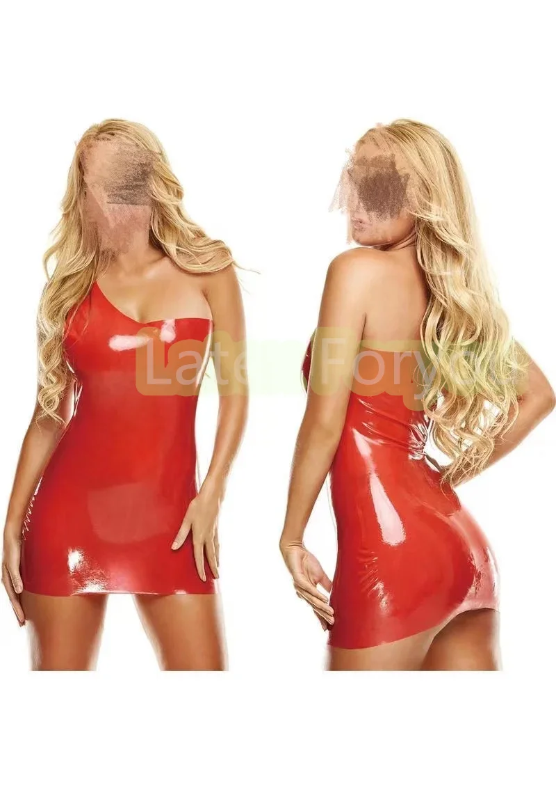 Gummi Red Sexy Mini Skirt Dresses 100% Natural One Off Shoulder Premium Latex Mini Dress Customized cosplay
Gummi Red Sexy Mini Skirt Dresses 100% Natural One Off Shoulder Premium Latex Mini Dress Customized cosplay
