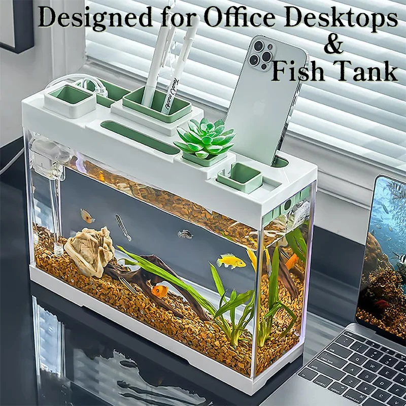 Creative Office Desktop Landscape Fish Tank Acrylic Silent Aquarium with Integrated Filter Circulation for Goldfish Turtles
Creative Office Desktop Landscape Fish Tank Acrylic Silent Aquarium with Integrated Filter Circulation for Goldfish Turtles