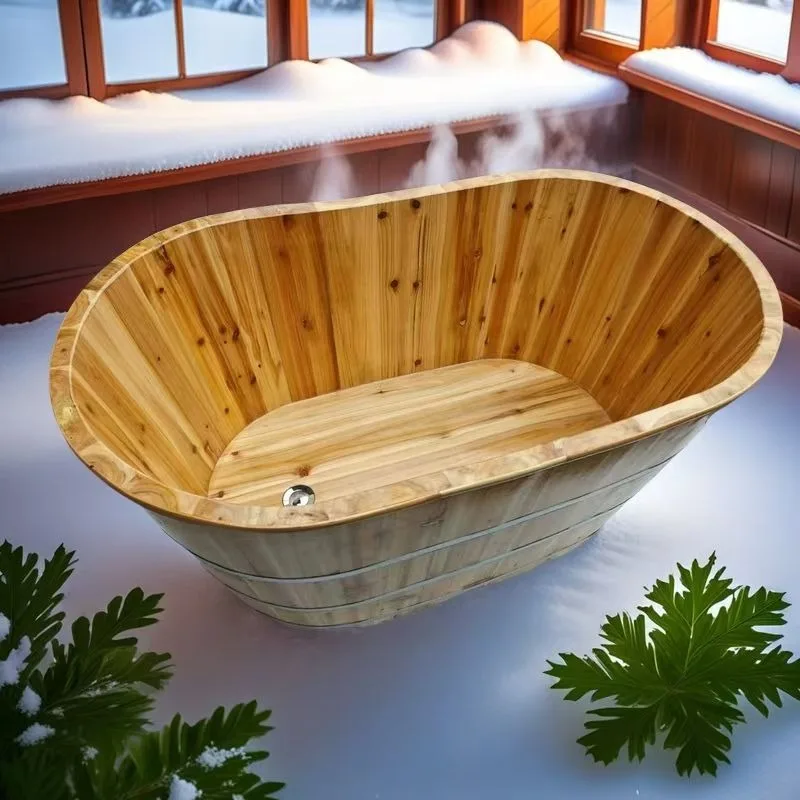 Solid wood barrel constant temperature luxury bath space save adults enjoy bath barrel
Solid wood barrel constant temperature luxury bath space save adults enjoy bath barrel