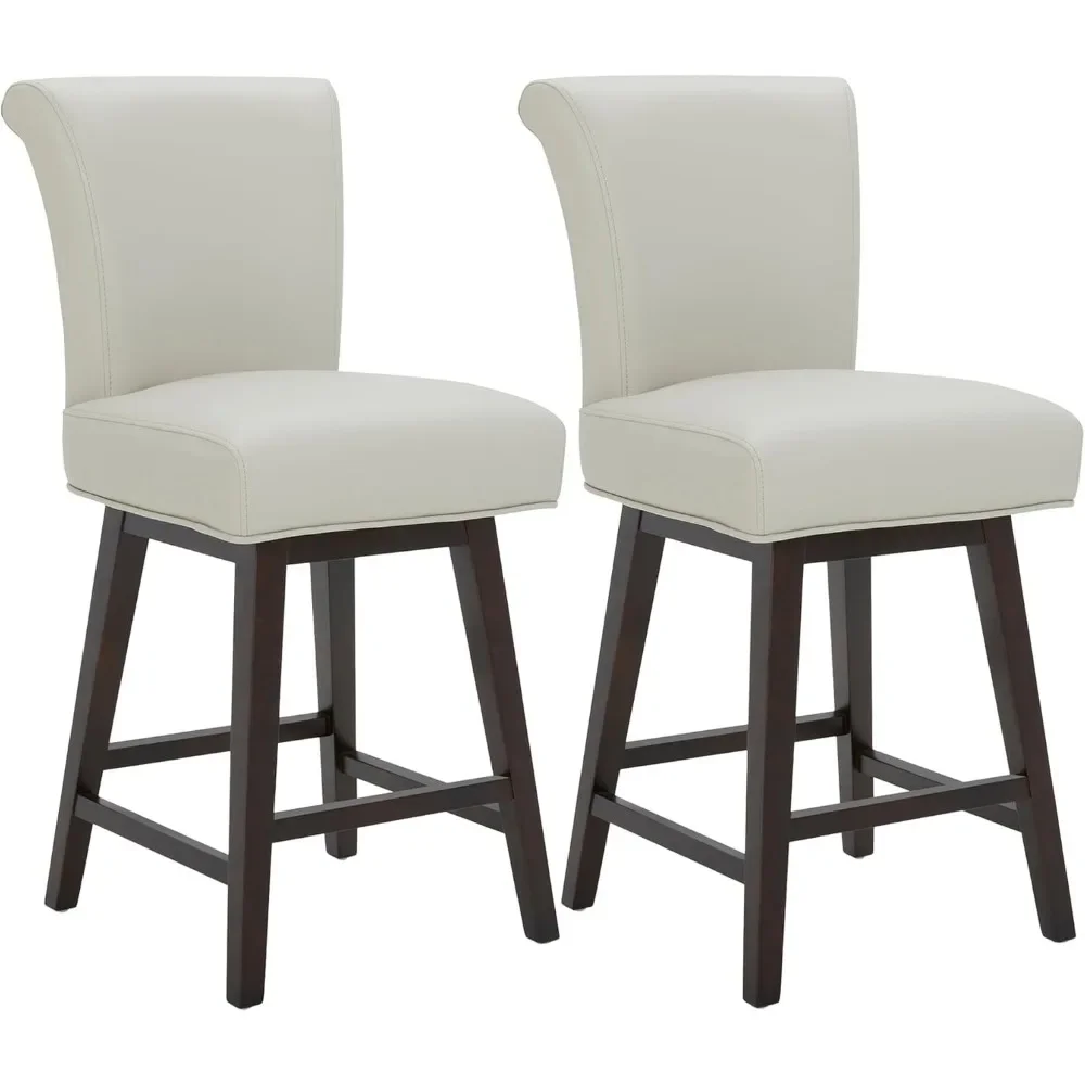 26 Inch Counter Height Swivel Bar Stools Set of 2, FSC Certified Modern Upholstered Faux Leather Swivel Barstool Chair
26 Inch Counter Height Swivel Bar Stools Set of 2, FSC Certified Modern Upholstered Faux Leather Swivel Barstool Chair