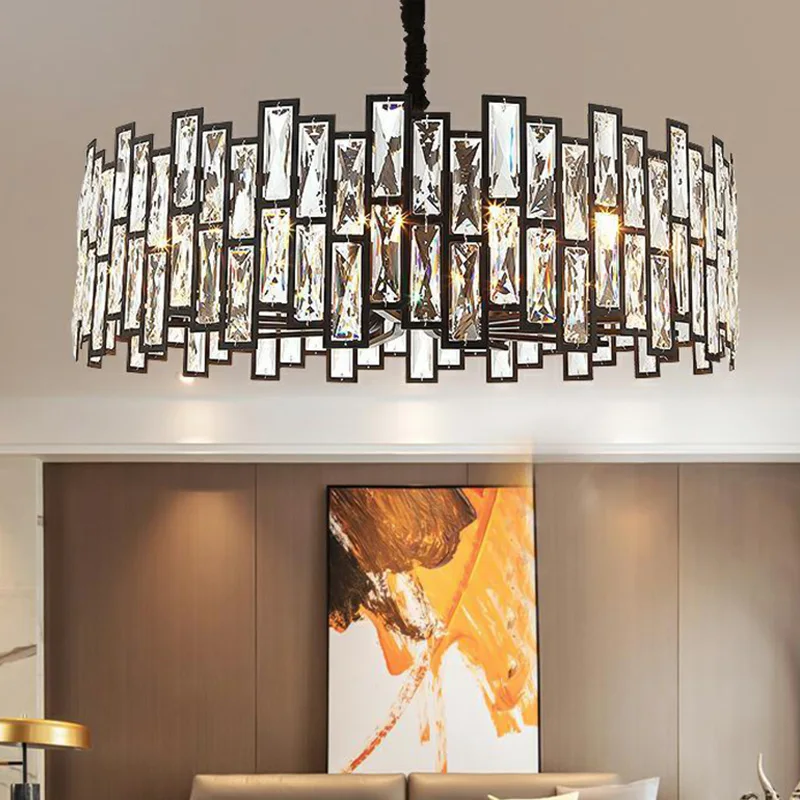 Luxury style living room lamps Post-modern crystal chandelier Simple atmosphere Dining room bedroom American black lamp
Luxury style living room lamps Post-modern crystal chandelier Simple atmosphere Dining room bedroom American black lamp