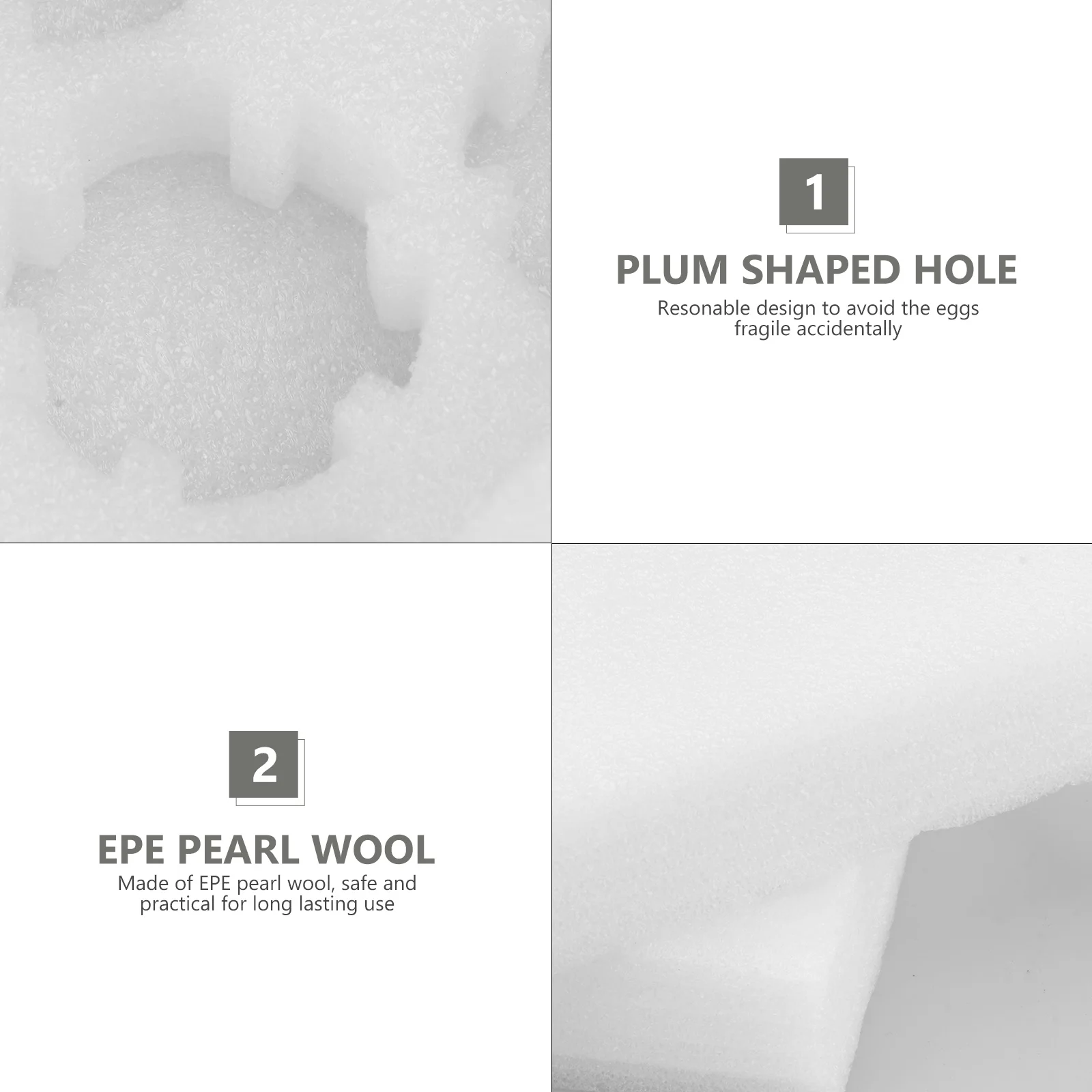 5Pcs Quakeproof Pearl Wool Eggs Tray Practical Long Lasting Use for Home Egg Store White Eggs Tray Wrapping Egg Holder
5Pcs Quakeproof Pearl Wool Eggs Tray Practical Long Lasting Use for Home Egg Store White Eggs Tray Wrapping Egg Holder