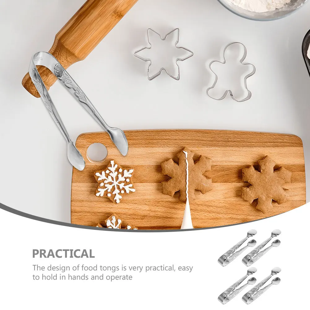 4pcs Stainless Steel Ice Cube Tongs Cookie Tong Set For Cocktail Bbq Serving Multi-Function Kitchen Grill Accessory Tool
4pcs Stainless Steel Ice Cube Tongs Cookie Tong Set For Cocktail Bbq Serving Multi-Function Kitchen Grill Accessory Tool