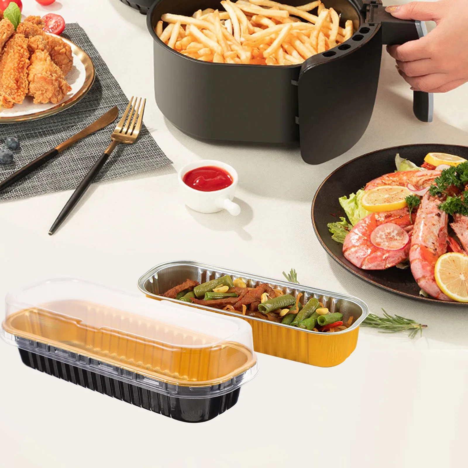 20pcs Baking Pans 200ml Rectangular Containers Lids Foil Cake Trays Disposable Aluminum Loaf Mold for Dessert Storage Party
20pcs Baking Pans 200ml Rectangular Containers Lids Foil Cake Trays Disposable Aluminum Loaf Mold for Dessert Storage Party