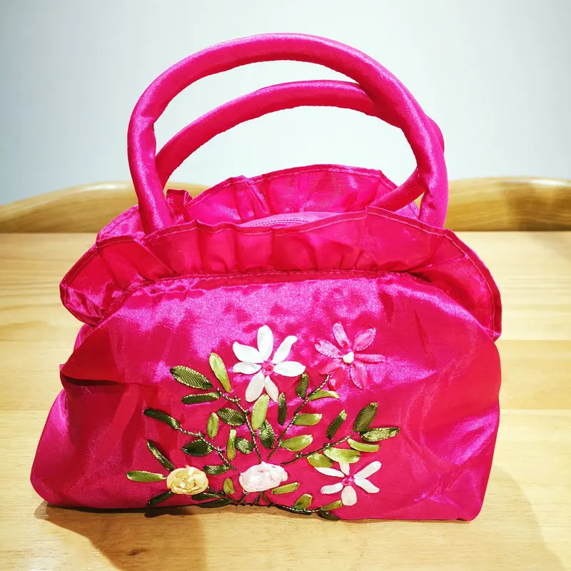 Ethnic Silk Ribbon Flower Bag Rose Red Orange Green Embroidery Handbag Handcrafted Daily StylingAccessories
Ethnic Silk Ribbon Flower Bag Rose Red Orange Green Embroidery Handbag Handcrafted Daily StylingAccessories