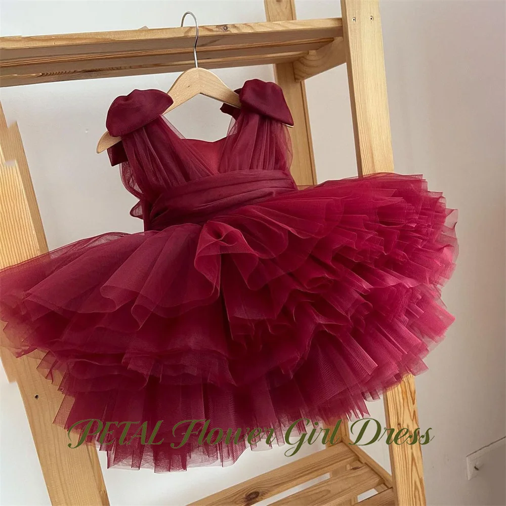Petal Burgundy Wedding Dress for Girls 3-13 Years Old Bow Straps Pageant Dress for Girl Cute Children Birthday Dress Customized
Petal Burgundy Wedding Dress for Girls 3-13 Years Old Bow Straps Pageant Dress for Girl Cute Children Birthday Dress Customized