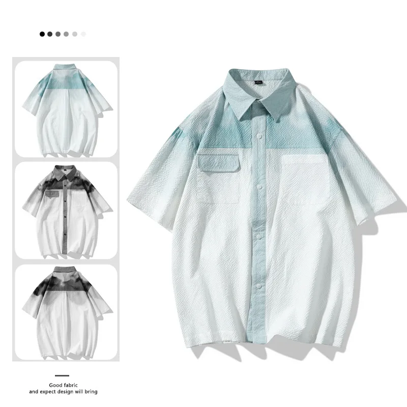Summer 2025 New Men's Tie-Dye Gradient Loose Shirt | Multi-Scene Floral Print Short Sleeve Top | Commuting Casual Travel, Sun
Summer 2025 New Men's Tie-Dye Gradient Loose Shirt | Multi-Scene Floral Print Short Sleeve Top | Commuting Casual Travel, Sun