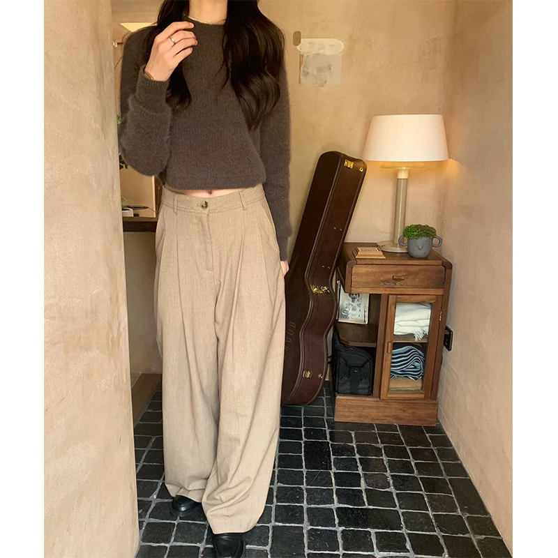 Faionable Versatile Women's Straight Leg Casual Pants Double Pleat Slimming Autumn 2024 Selfwill l Waist Other Material
Faionable Versatile Women's Straight Leg Casual Pants Double Pleat Slimming Autumn 2024 Selfwill l Waist Other Material