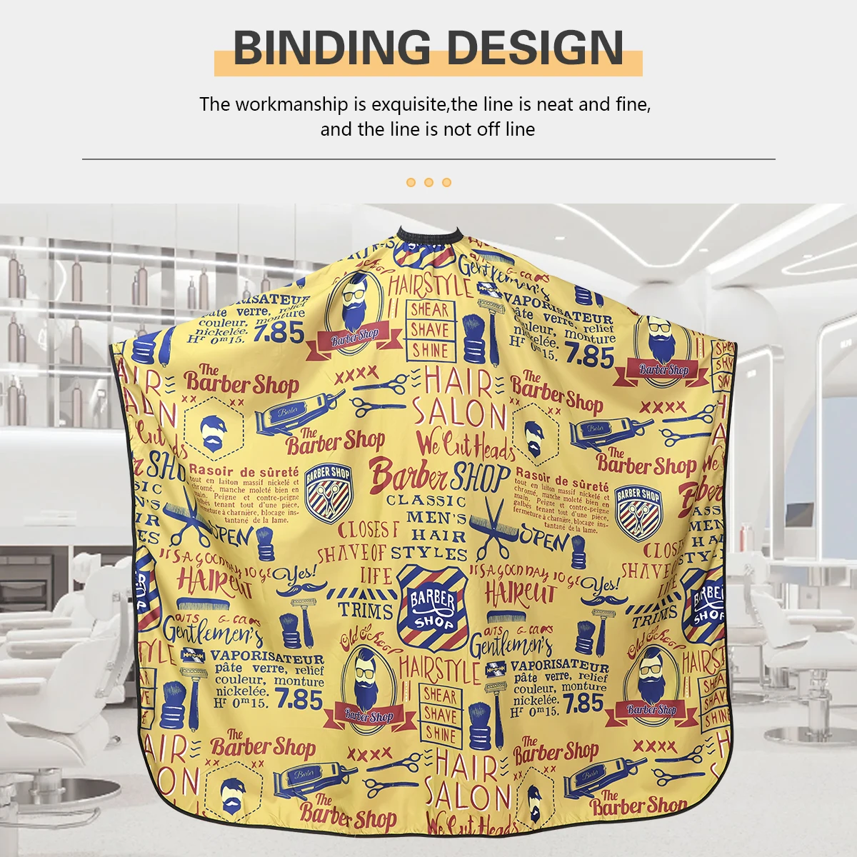 Barber Cape Custom Apron Scissors Pattern Cloak Black Soft Salon Hairdressing Gown Hair Waterproof Cloth Styling Accessories
Barber Cape Custom Apron Scissors Pattern Cloak Black Soft Salon Hairdressing Gown Hair Waterproof Cloth Styling Accessories