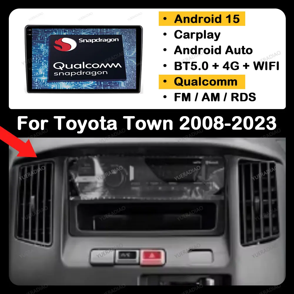 Android 15 Car Radio For Toyota Town Ace 2008 - 2023 Multimedia Stereo Video Player Qualcomm Head Unit 2DIN 4G WIFI GPS NAVI BT
Android 15 Car Radio For Toyota Town Ace 2008 - 2023 Multimedia Stereo Video Player Qualcomm Head Unit 2DIN 4G WIFI GPS NAVI BT