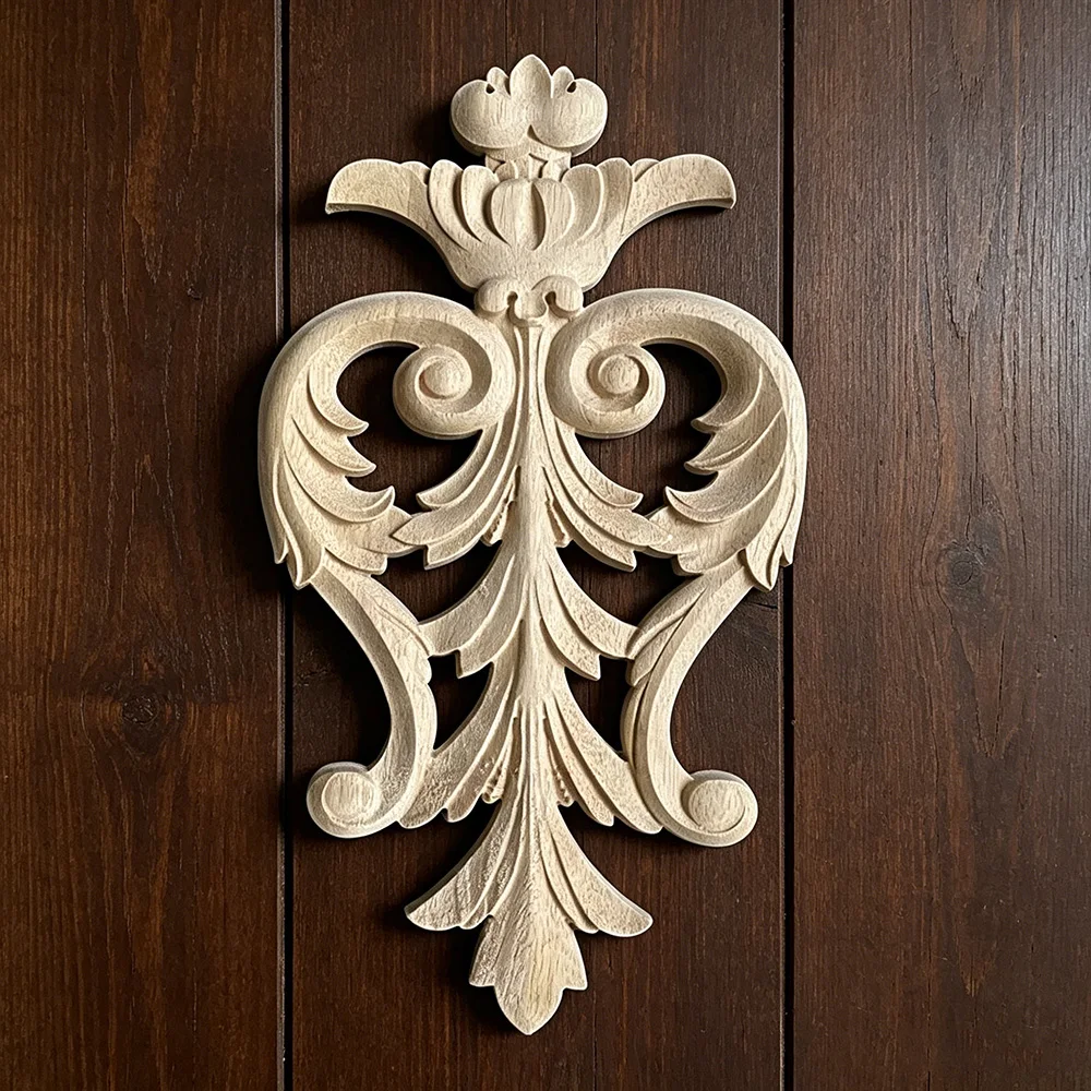 Vintage Unpainted Wood Carved Decal Applique Frame for Home Accessories Cabinet Door Decorative Wooden Miniature Craft
Vintage Unpainted Wood Carved Decal Applique Frame for Home Accessories Cabinet Door Decorative Wooden Miniature Craft