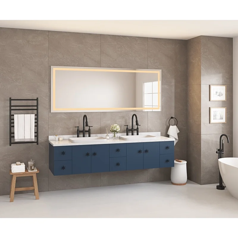72" LED Vanity Mirror with Front/Back Light, Anti-Fog, Memory, 3 Color Temperatures, Touch Dimmable, Wall Mounted
72" LED Vanity Mirror with Front/Back Light, Anti-Fog, Memory, 3 Color Temperatures, Touch Dimmable, Wall Mounted