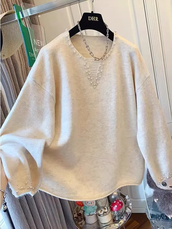 Extra Large Size 300 Pounds Pearl Knitwear Women's Autumn Winter Design Sensation Age Reduction Top Quality Polyester Fiber
Extra Large Size 300 Pounds Pearl Knitwear Women's Autumn Winter Design Sensation Age Reduction Top Quality Polyester Fiber